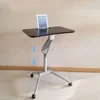 Pneumatic Sit Stand Height Adjustable Rolling Laptop Cart Mobile Desk Workstation