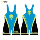 sublimation printing reversible crazy wrestling singlet