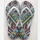 Latest design custom printed men summer flip flop brand name shoes