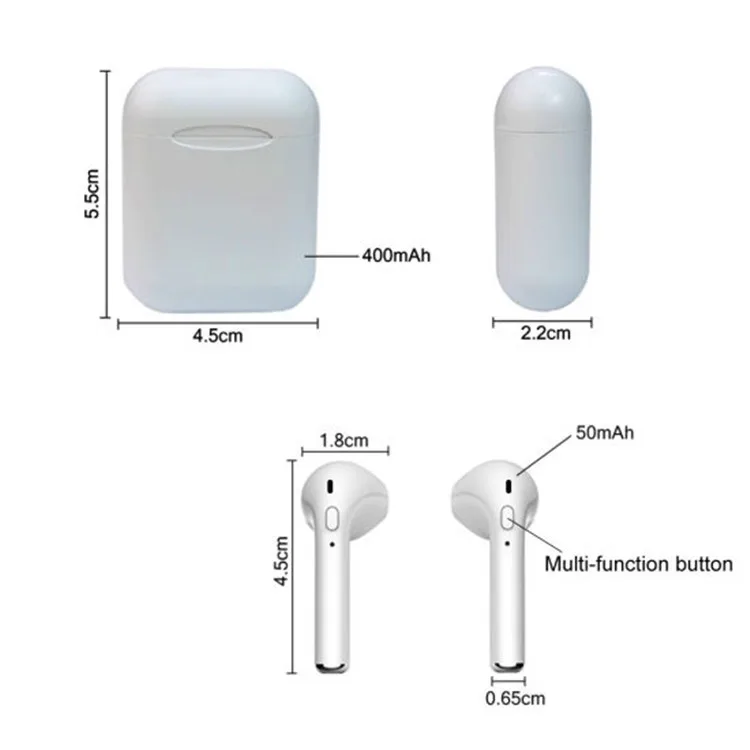 2019 TOP Selling bluetooth earphone I12 Tws Smart Charging headphone portable headset bt earphone 2019 - ANKUX.COM