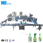 Automatic linear type piston filling machine production line for liquid soap