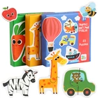 Animals fruit and traffic puzzle kids wood toy for 3~6 years old children learning before school