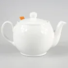 850ml 30oz Custom Design Fine White Porcelain Coffee Tea Pots With Plastic Infuser Sets