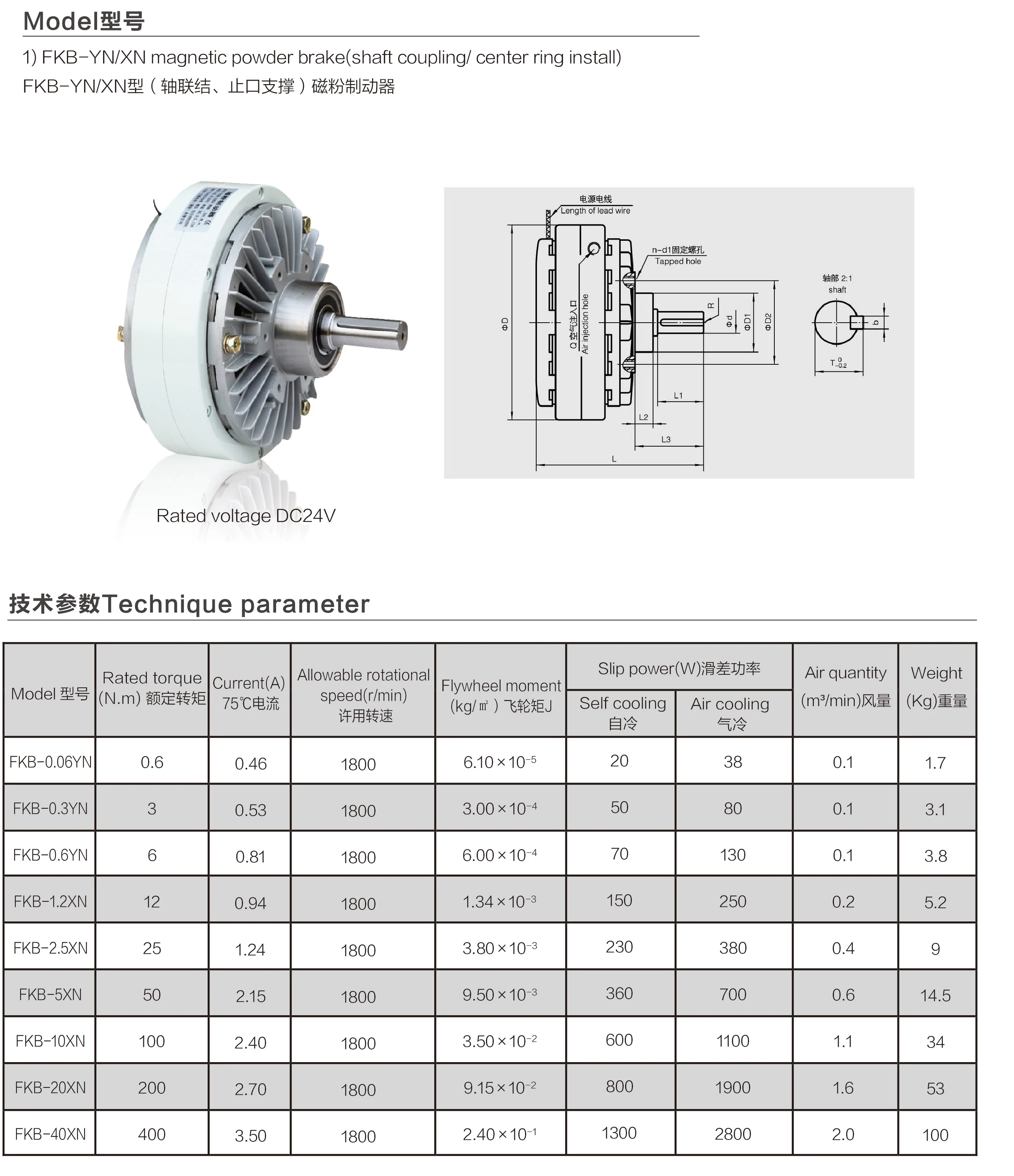 MAGNI FZ magnetic particle centrifugal powder brake