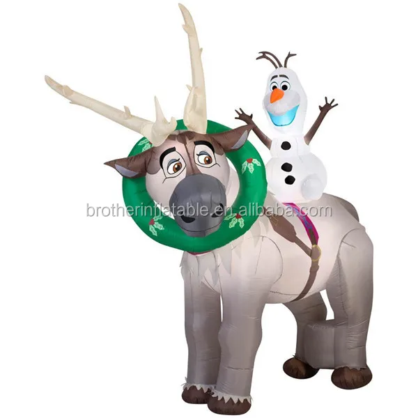 Venta caliente congelado Olaf Navidad inflable con led Decoración