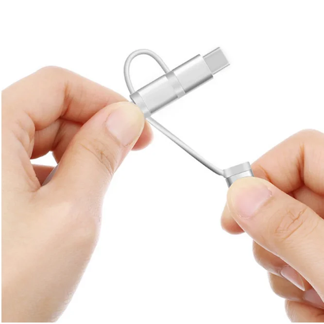 5 in 1 USB C+USB A to 3 in 1 connectors QC3.0 PD3.0 fast charging data usb cable - ANKUX.COM