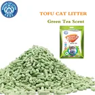 factory supply pet products Bulk Green Tea Flushable Dust-free Tofu Cat Litter