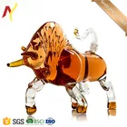 Fashion designed empty elephant animal shaped glass spirit bottle