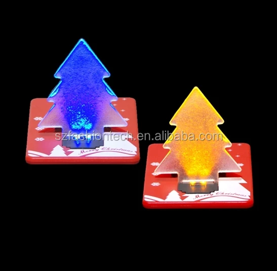 2020 trendy christmas gifts foldable mini pocket led card light