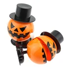 plastic wind up halloween fake jumping pumpkin toy for kids