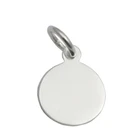 custom metal charm jewelry tags 925 sterling silver small brand logo engraved pendant