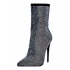 Fashion Ladies HIgh Heel Ankle Crystals Boots Foe Women