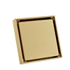 Shower Drains Brushed Gold Brass Invisible Tile Insert Kitchen Floor Drain Bathroom