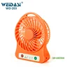 handheld office desk usb mini rechargeable fan light with led