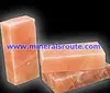 Himalayan Natural Crystal Orange Pink and White color Rock Salt Tiles Bricks Blocks and Plates