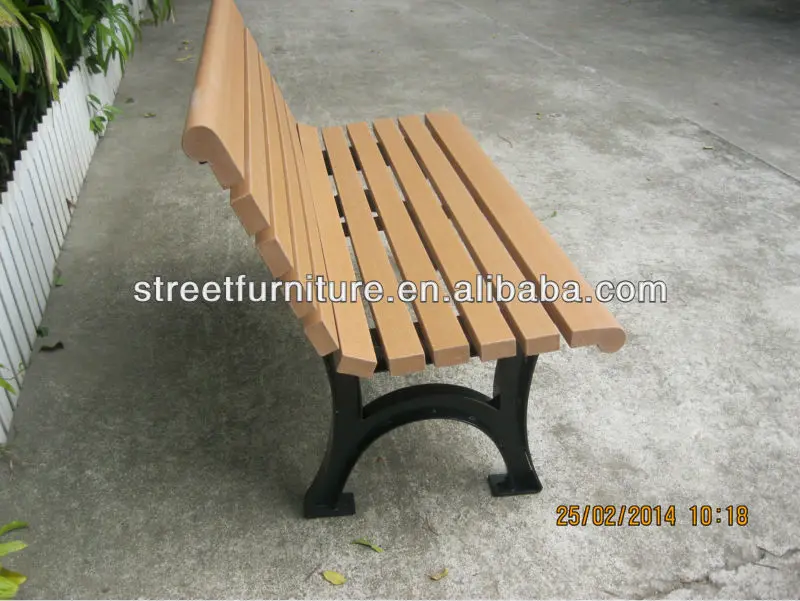 Weerbestendig outdoor bankje, gerecycled plastic banken, metalen tuinbank poot patio banken Weerbestendig outdoor bankje, gerecycled plastic banken, metalen tuinbank poot patio banken