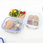 Hot selling new kitchen stackable glass divided container set