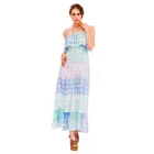 Long women skirt beach bikini cover up swimwear sundress tie dye maxi dress
