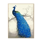 Famous traditional framed canvas peacock bird oil painting for home decor