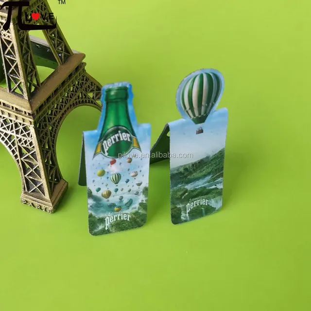 promotional gifts bottle shape durable rubber magnet bookmark