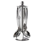 6 pieces stainless steel cooking set with rack kitchen cookware sets wine rack