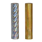 silver gold BOPP lamination film roll light cross packing usage wrapping holographic plastic metallized film metal corona