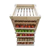 Fancy Style Good Quality Natural Wooden Shelf Display Stand For Fruit And Vegetable Storage