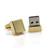 Custom gold color 4GB 8GB usb cufflink with your design logo, metal cufflink with usb