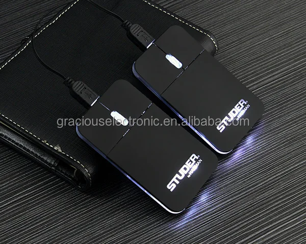 hot novelty corporate gifts items led light up logo usb mouse