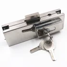 Factory direct sales security glass door lock with computer key