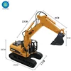 1:14 2.4G 15 channels full functional l remote control construction tractor die cast excavator toys