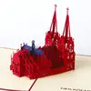 New Greeting Card Paper Church handmade envelope 3D effect 175x185mm 1318985