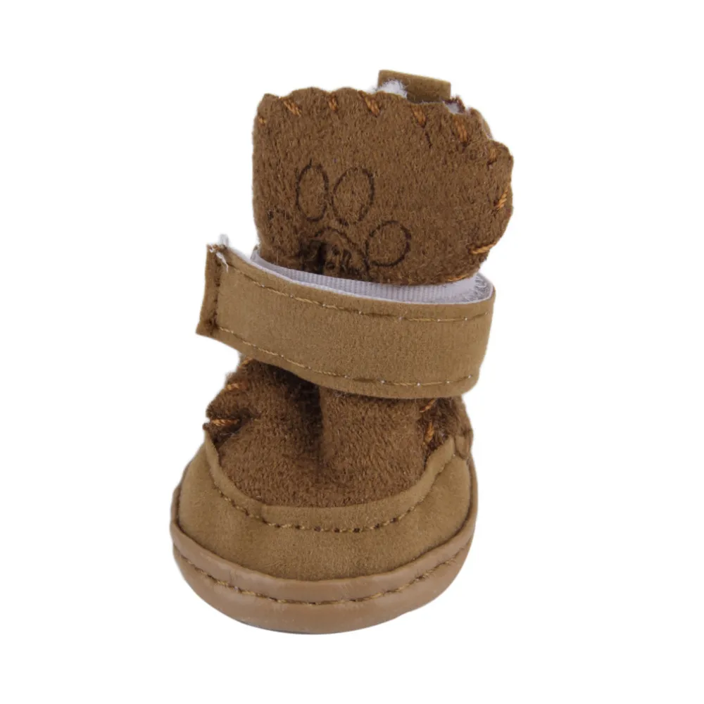 2 Colors 2015 new fashion pet dog pet shoes snow boots child Teddy Cotton Fla small dog shoes Snow Boots