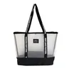 wholesale 2019 fashion nylon mesh tote bag designer purses handbags transparent summer beach bag for women