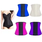 5 Colors Plus Size XS-6XL Latex Waist Trainer,9 Steel Bones Latex Waist Training Corsets For Sale