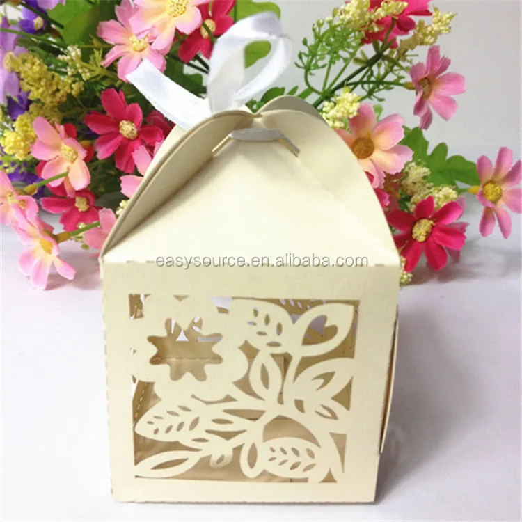 personalized wedding favor box butterfly flower hollow candy box