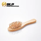 100% Natural color wooden massager hair brush