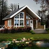 wooden house log cabin USA house prefabricated