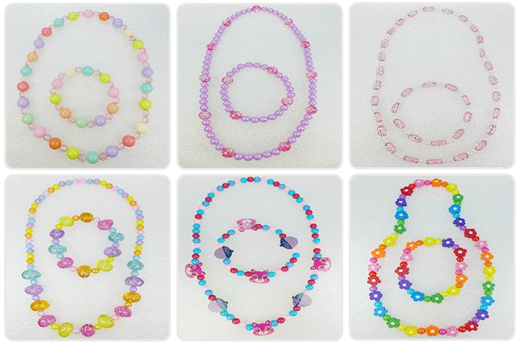 kids jewelry set mixed eco-friendly cute animal pendant bead resin custom necklace