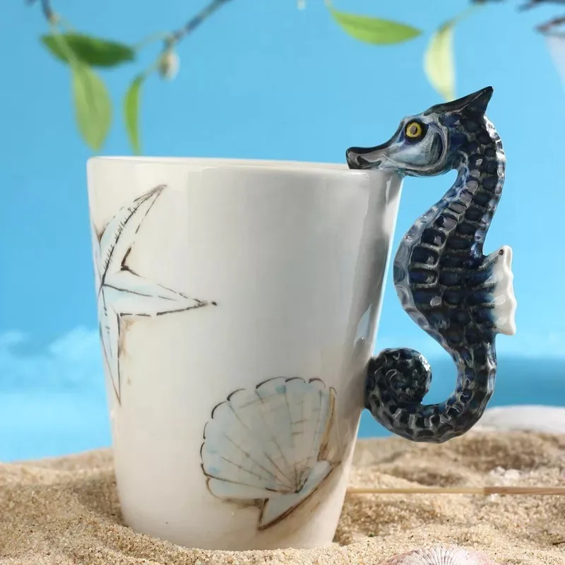 3d animal cup, ceramic animal hand painting ceramic mug,coffee mug