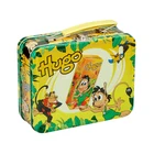 Cartoon lunch tin box suitcase tin box toy tin case with handle and lock
