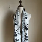 European style 2014 animal prints elephant wide cotton scarf