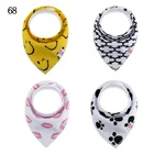 Super Soft 10 Pack Custom Color Design Cotton 2 Button Snap Baby Bandana Drool Bibs Cotton
