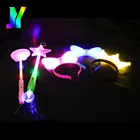 LED light optical fiber head button custom acrylic light stick