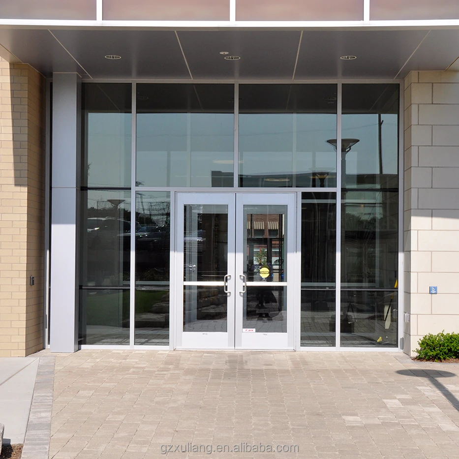 As2208 Commercial Tempered Glass Aluminum Storefront Door Buy