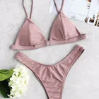 Triangle shape custom woman bikini high leg hot sexy girls swimwear beachwear