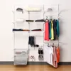 Powder Coated Finish DIY Multi-purpose Metal Adjustable Closet Wardrobe Walk-in Closet Organizer