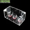 UNIVERSE clear moon wall mounted acrylic box wine with dividers with lock