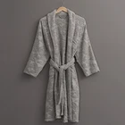 Luxury Terry Cloth Hotel Bathrobe - 100% Turkish Cotton Velour Robe Unisex
