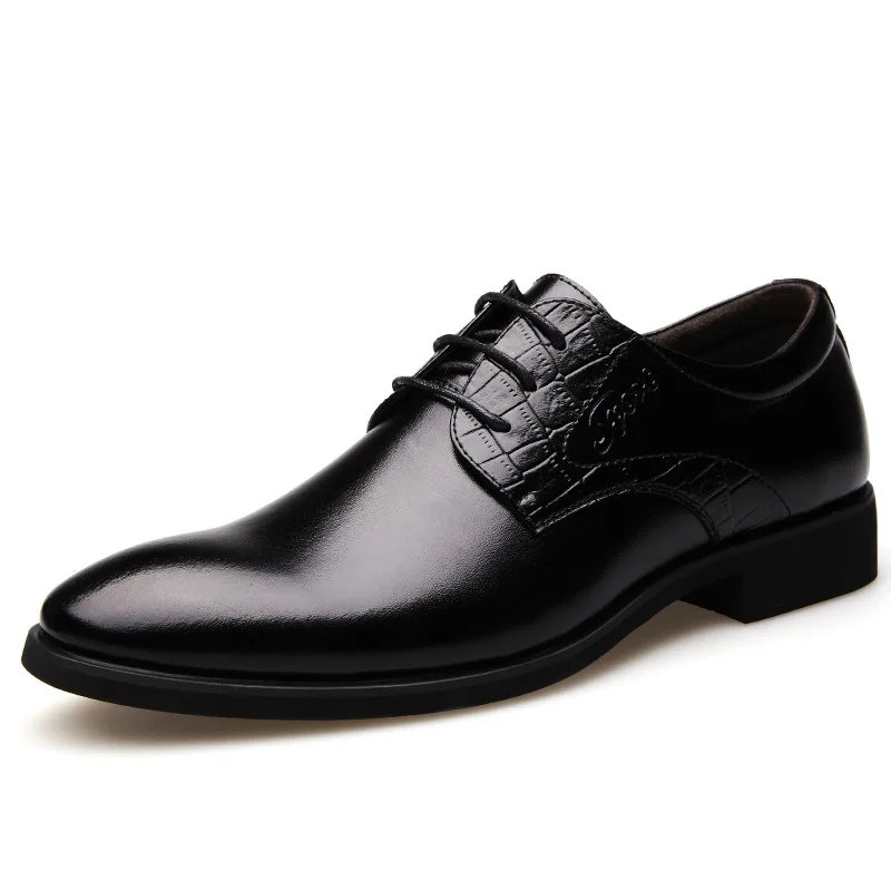 2015 New Brand Men Leather Shoes Luxury Elegant Crocodile Pattern Genuine Leather Oxford Shoes Mens Dress Oxfords Shoes for Men
